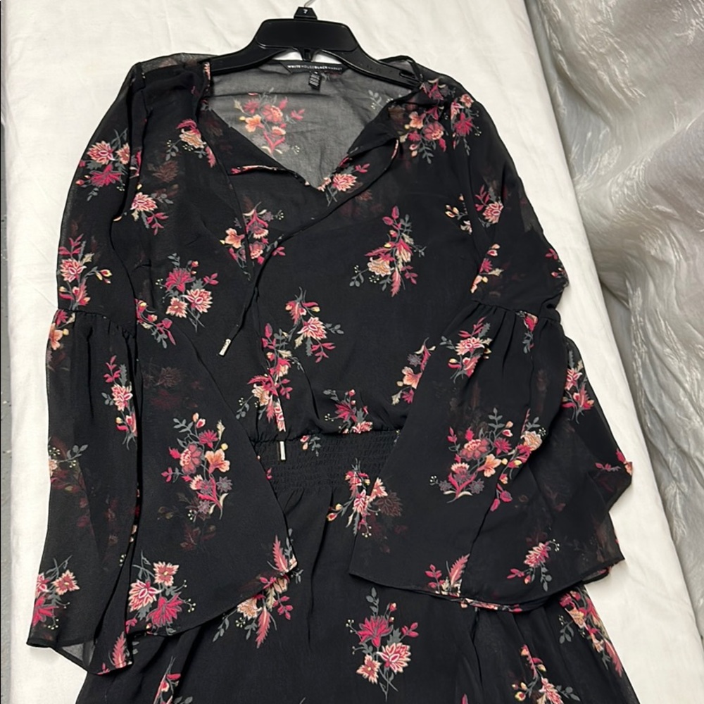WHBM black mini dress (double layer)